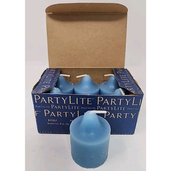 Partylite 6 Votives New Box Votives Beautiful Blue Sky P1C/V061014 - Picture 1 of 4